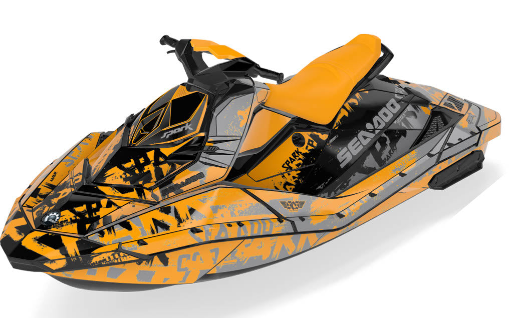 Tomahawk Sea-Doo Spark Graphics Blue Black Premium Coverage