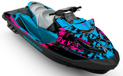 Tomahawk Blue Pink Sea-Doo GTX Graphics