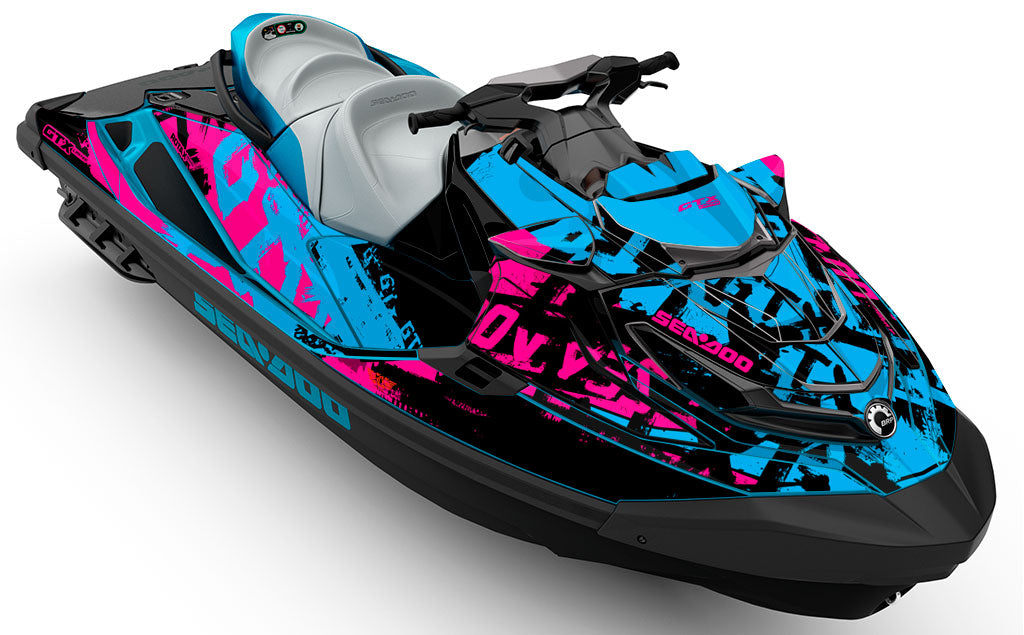 Tomahawk Blue Pink Sea-Doo GTX Graphics