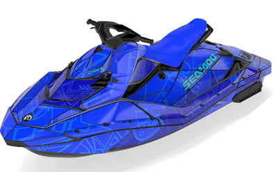 Torn Sea-Doo Spark Graphics Red Grey Less Coverage