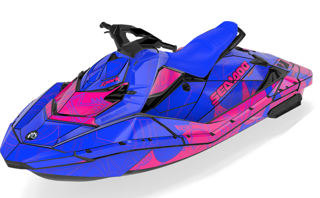 Torn Sea-Doo Spark Graphics Manta Black Less Coverage