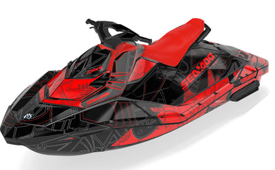 Torn Sea-Doo Spark Graphics Reef Black Less Coverage