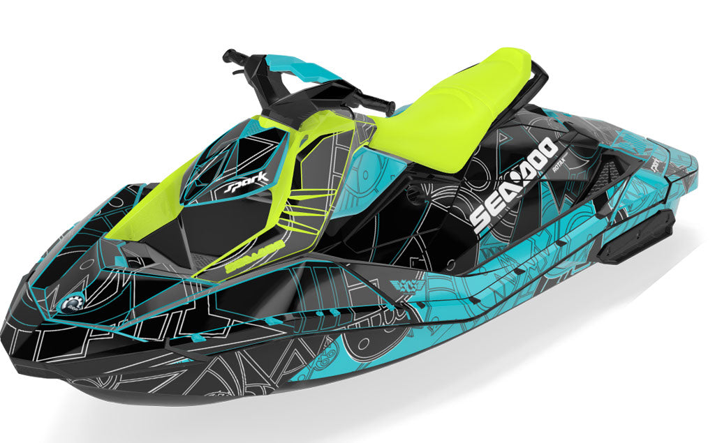 Torn Sea-Doo Spark Graphics Reef Black Max Coverage