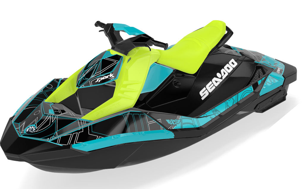 Torn Sea-Doo Spark Graphics Reef Black Max Coverage