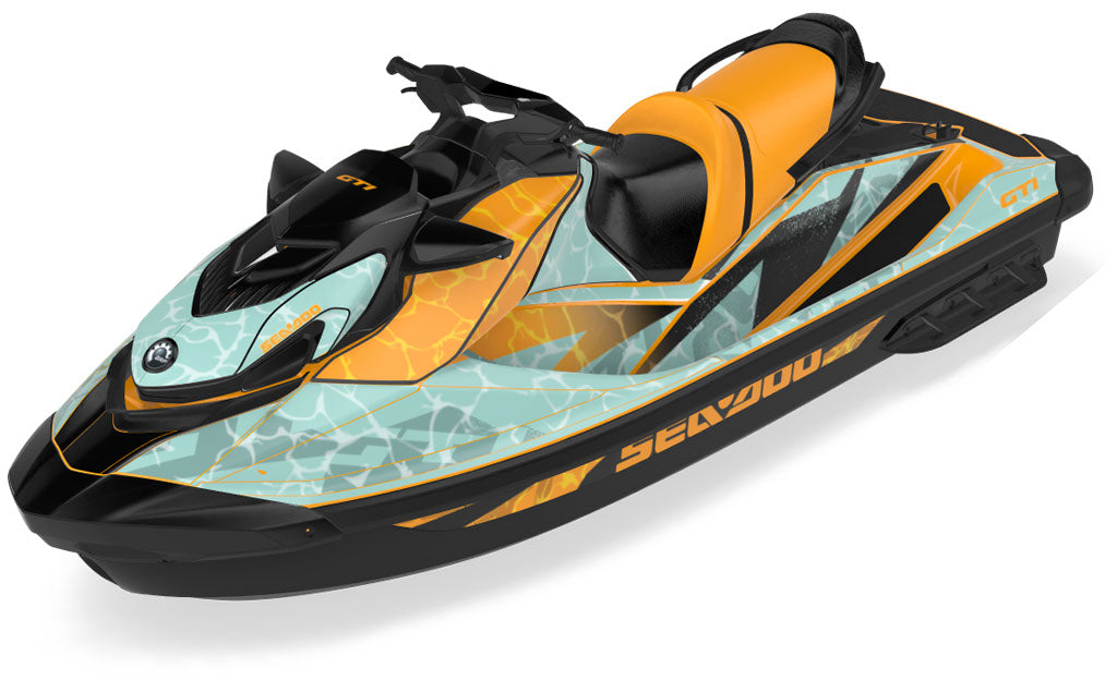 Tsunami DrkGrey OrangeCrush Sea-Doo GTI Graphics