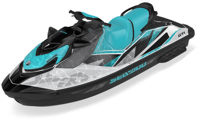 Tsunami DrkGrey OrangeCrush Sea-Doo GTI Graphics