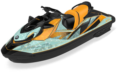 Tsunami DrkGrey OrangeCrush Sea-Doo GTI Graphics