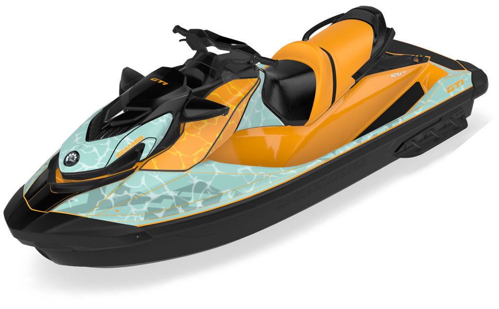 Tsunami DrkGrey OrangeCrush Sea-Doo GTI Graphics
