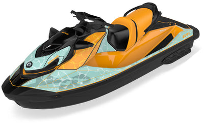 Tsunami DrkGrey OrangeCrush Sea-Doo GTI Graphics