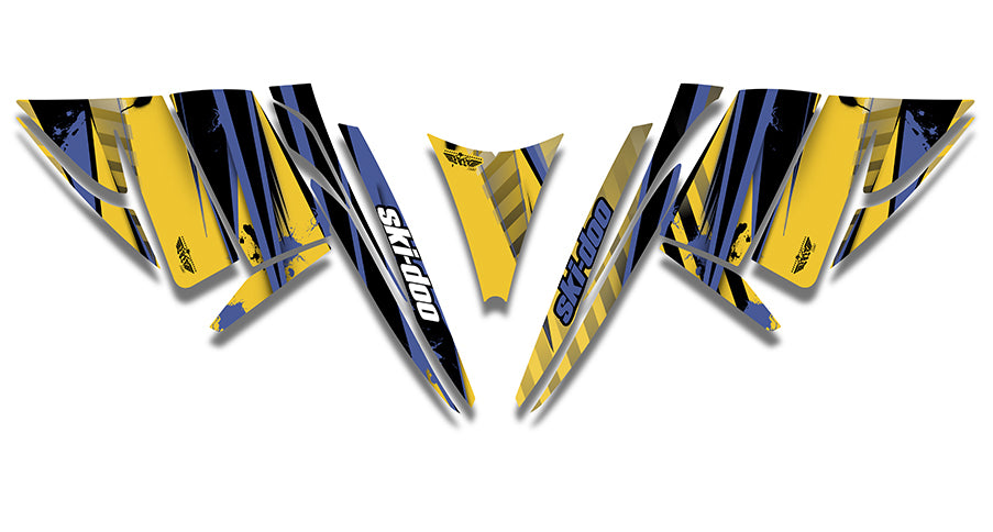 Unlimited Yellow Ski-Doo REV Sled Wrap