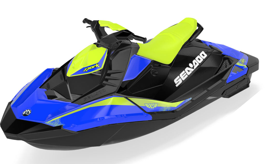 Wave Crew Sea-Doo Spark Graphics Orange Orange Premium Coverage