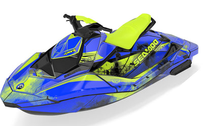 Wave Crew Sea-Doo Spark Graphics Orange Orange Less Coverage