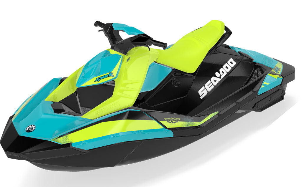 Wave Crew Sea-Doo Spark Graphics Octane White Premium Coverage