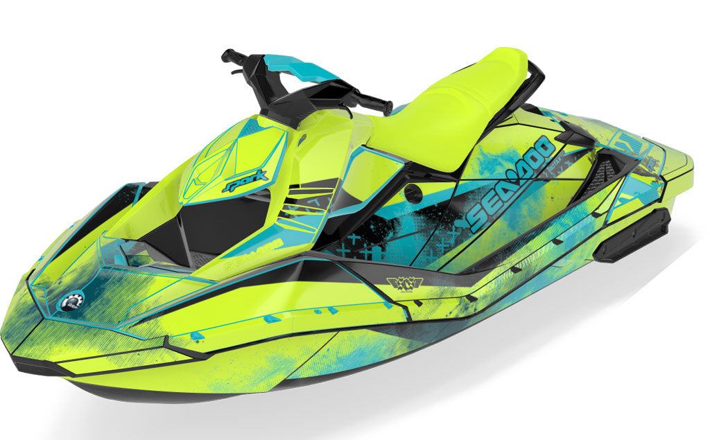 Wave Crew Sea-Doo Spark Graphics Octane White Less Coverage