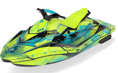 Wave Crew Sea-Doo Spark Graphics Orange Orange Max Coverage