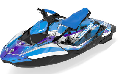 Wave Crew Sea-Doo Spark Graphics Red Black Partial Coverage