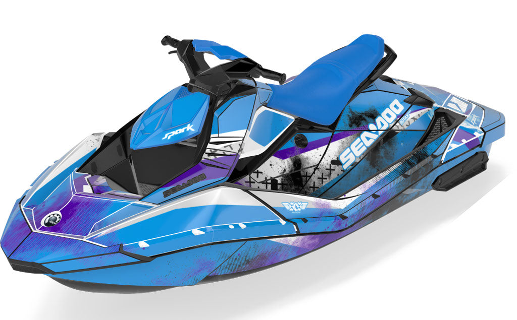 Wave Crew Sea-Doo Spark Graphics Red Black Less Coverage