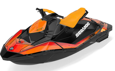 Wave Crew Sea-Doo Spark Graphics Manta Green Premium Coverage