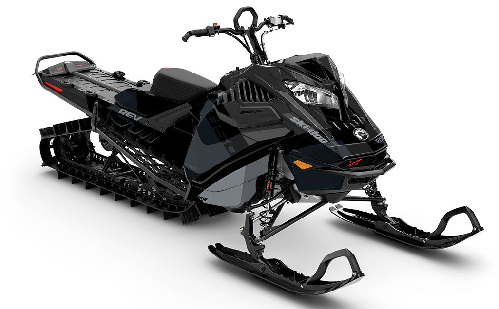 Whiteroom Black DrkGrey Ski-Doo REV Gen4 LWH - Summit Full Coverage Sled Wrap