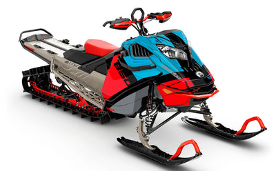 Whiteroom black Red Ski-Doo REV Gen4 LWH - Summit Less Coverage Sled Wrap