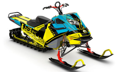 Whiteroom Black yellow Ski-Doo REV Gen4 LWH - Summit Partial Coverage Sled Wrap