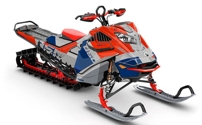 Whiteroom DrkBlue Red Ski-Doo REV Gen4 LWH - Summit Full Coverage Sled Wrap