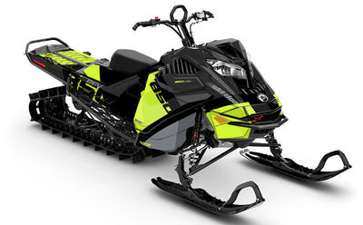 Whiteroom Green DrkGrey Ski-Doo REV Gen4 LWH - Summit Premium Coverage Sled Wrap