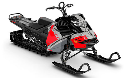 Whiteroom Red Black Ski-Doo REV Gen4 LWH - Summit Less Coverage Sled Wrap