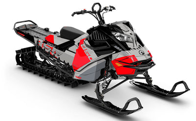 Whiteroom Red Black Ski-Doo REV Gen4 LWH - Summit Full Coverage Sled Wrap