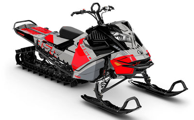 Whiteroom Red Black Ski-Doo REV Gen4 LWH - Summit Premium Coverage Sled Wrap