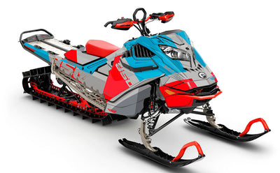 Whiteroom Red Blue Ski-Doo REV Gen4 LWH - Summit Full Coverage Sled Wrap