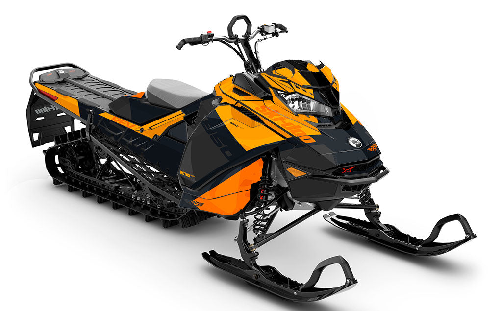 Whiteroom DrkGrey Orange Ski-Doo REV Gen4 Sled Wrap Full Coverage Sled Wrap