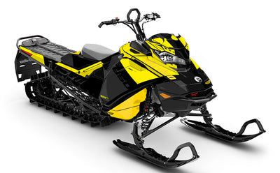 Whiteroom DrkGrey Yellow Ski-Doo REV Gen4 Sled Wrap Full Coverage Sled Wrap