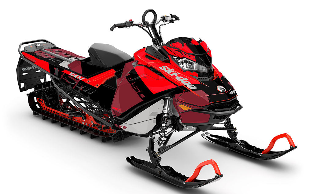 Whiteroom DrkRed Red Ski-Doo REV Gen4 Sled Wrap Full Coverage Sled Wrap