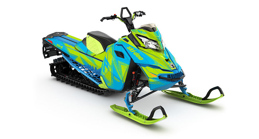 Zinger - Green Blue Ski-Doo REV-XM Sled Wrap