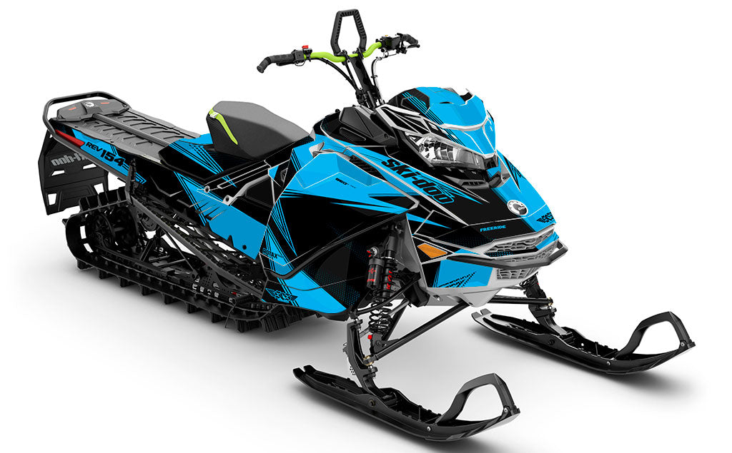 Zinger Blue Black Ski-Doo REV Gen4 Freeride Full Coverage Sled Wrap