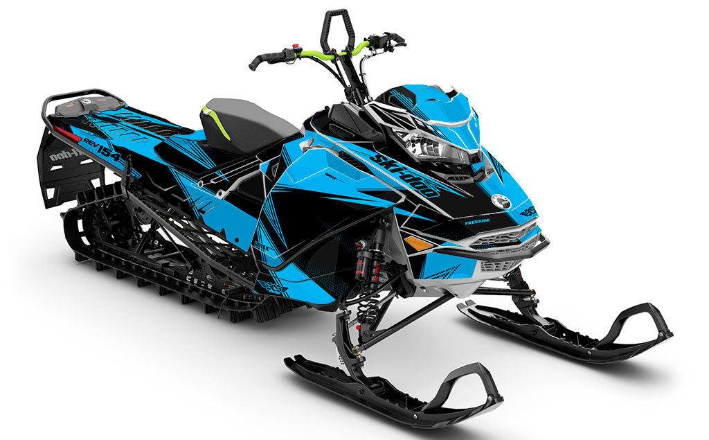 Zinger Blue Black Ski-Doo REV Gen4 Freeride Premium Coverage Sled Wrap