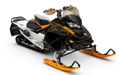 Zinger Grey Black Ski-Doo REV Gen4 Renegade Premium Coverage Sled Wrap