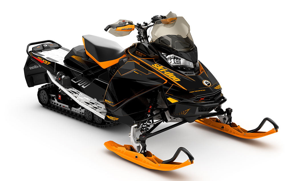 Zinger Grey Black Ski-Doo REV Gen4 Renegade Partial Coverage Sled Wrap