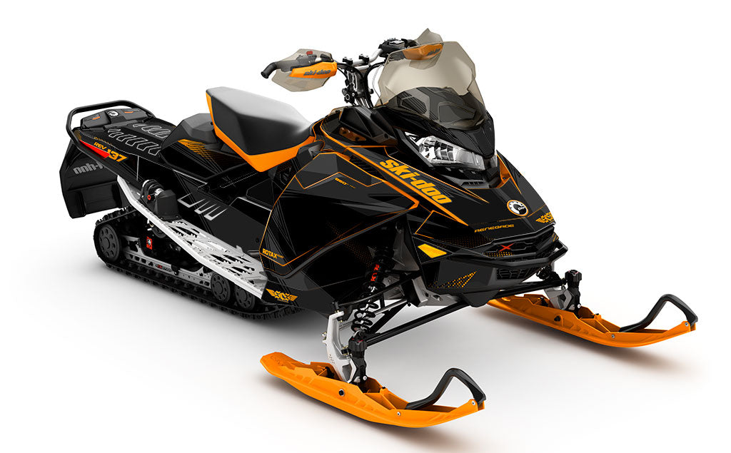 Zinger Grey Black Ski-Doo REV Gen4 Renegade Less Coverage Sled Wrap