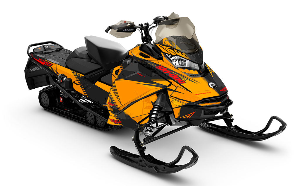 Zinger Orange Red Ski-Doo REV Gen4 Renegade Full Coverage Sled Wrap