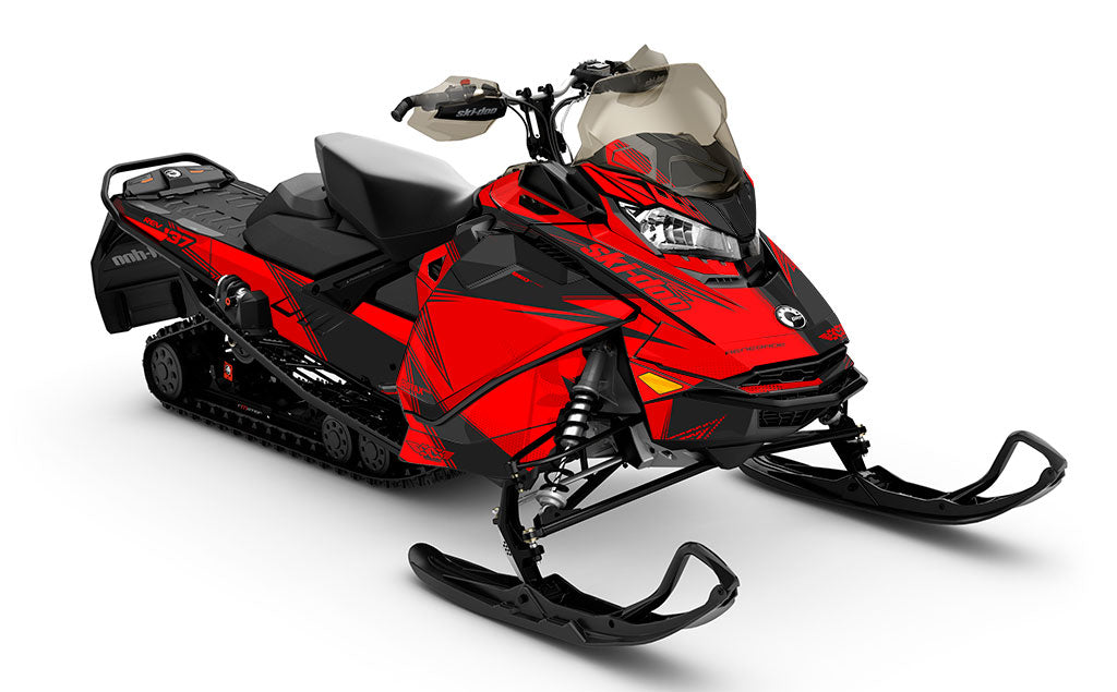 Zinger Red Grey Ski-Doo REV Gen4 Renegade Full Coverage Sled Wrap