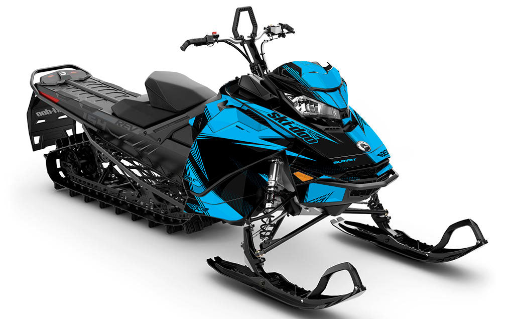 Zinger Blue Green Ski-Doo REV Gen4 Summit Premium Coverage Sled Wrap