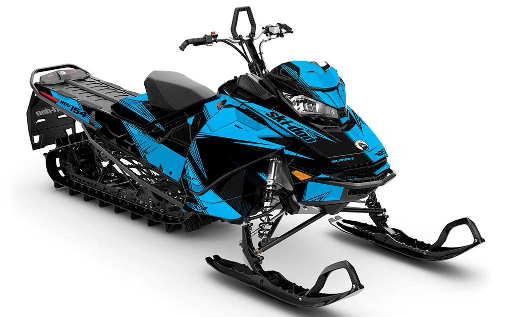 Zinger Black Blue Ski-Doo REV Gen4 Summit Partial Coverage Sled Wrap