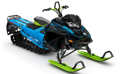 Zinger Grey Blue Ski-Doo REV Gen4 Summit Premium Coverage Sled Wrap