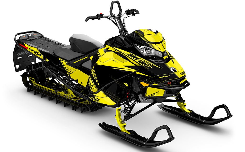 Zinger White Black Ski-Doo REV Gen4 Summit Partial Coverage Sled Wrap