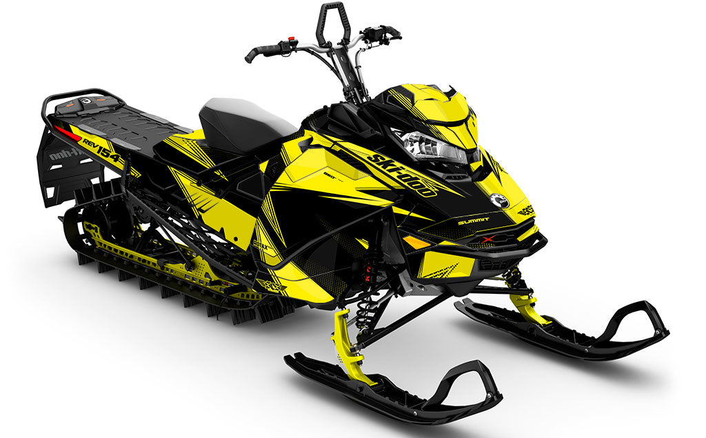 Zinger White Black Ski-Doo REV Gen4 Summit Full Coverage Sled Wrap