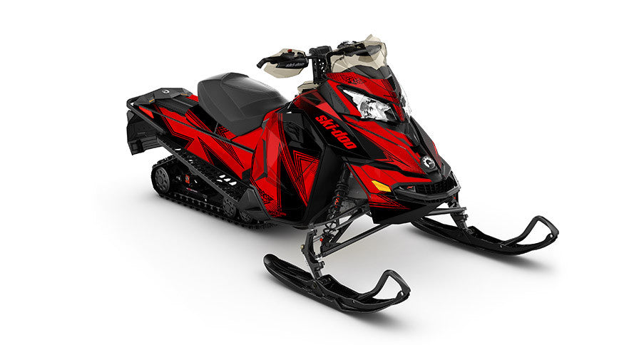 Zinger - Black Red Ski-Doo REV-XS Sled Wrap