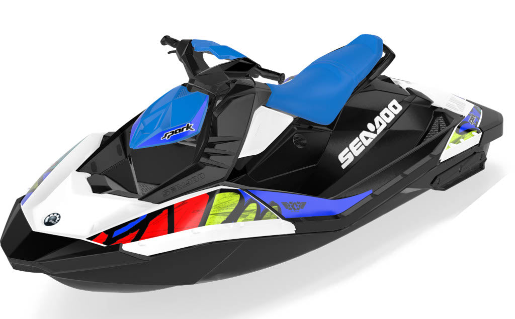 Zoovie Sea-Doo Spark Graphics Blue Red Max Coverage