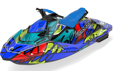 Zoovie Sea-Doo Spark Graphics Blue Red Less Coverage